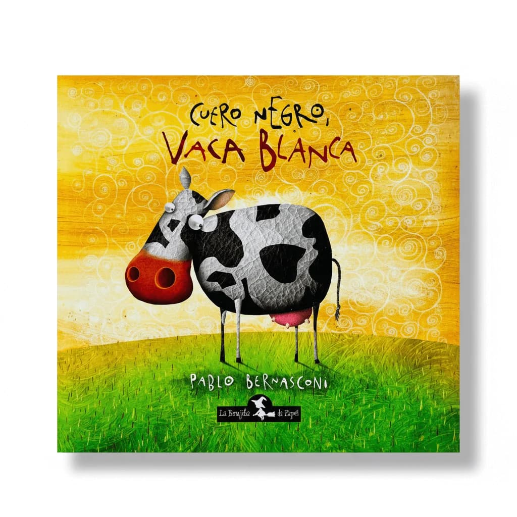 Cuero negro vaca blanca — foto 1 de 4